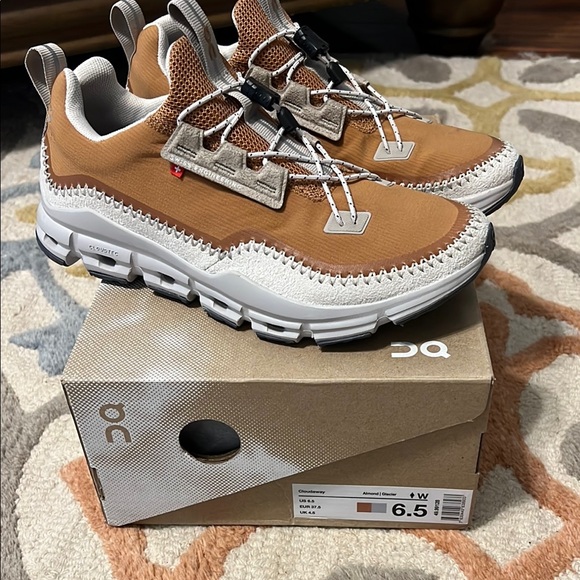 On Running Shoes - On Running Women's Sneakers - Brown and White